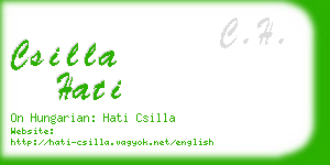 csilla hati business card